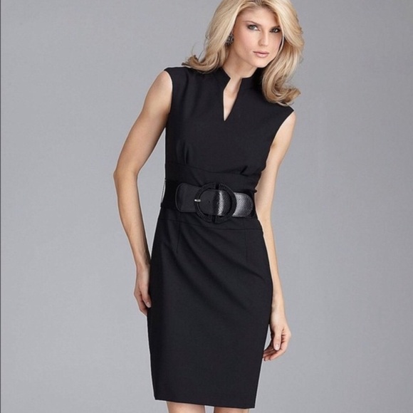 dress with wide belt